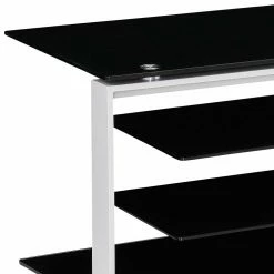 TV Board Aus Sicherheitsglas In Schwarz - Socotta -Lana Sales tv board aus sicherheitsglas in schwarz und stahl in grau socotta 02