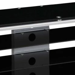 TV Board Aus Sicherheitsglas In Schwarz - Socotta -Lana Sales tv board aus sicherheitsglas in schwarz und stahl in grau socotta 03