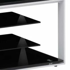 TV Board Aus Sicherheitsglas In Schwarz - Socotta -Lana Sales tv board aus sicherheitsglas in schwarz und stahl in grau socotta 04