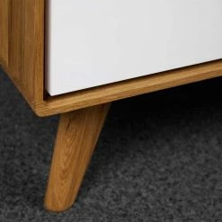 TV Board Aus Wildeiche Massivholz & MDF - Diesta -Lana Sales tv board aus wildeiche massivholz mdf in natur weiss diesta 02