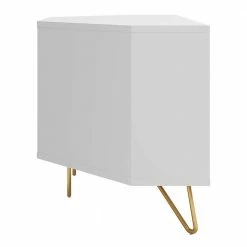 TV-Board Für Die Ecke In Weiß & Gold - Patinca 10 TV-Board Für Die Ecke In Weiß & Gold - Patinca -Lana Sales tv board fuer die ecke in weiss gold 100x58x50 cm patinca 02