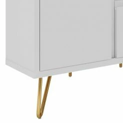 TV-Board Für Die Ecke In Weiß & Gold - Patinca 13 TV-Board Für Die Ecke In Weiß & Gold - Patinca -Lana Sales tv board fuer die ecke in weiss gold 100x58x50 cm patinca 05