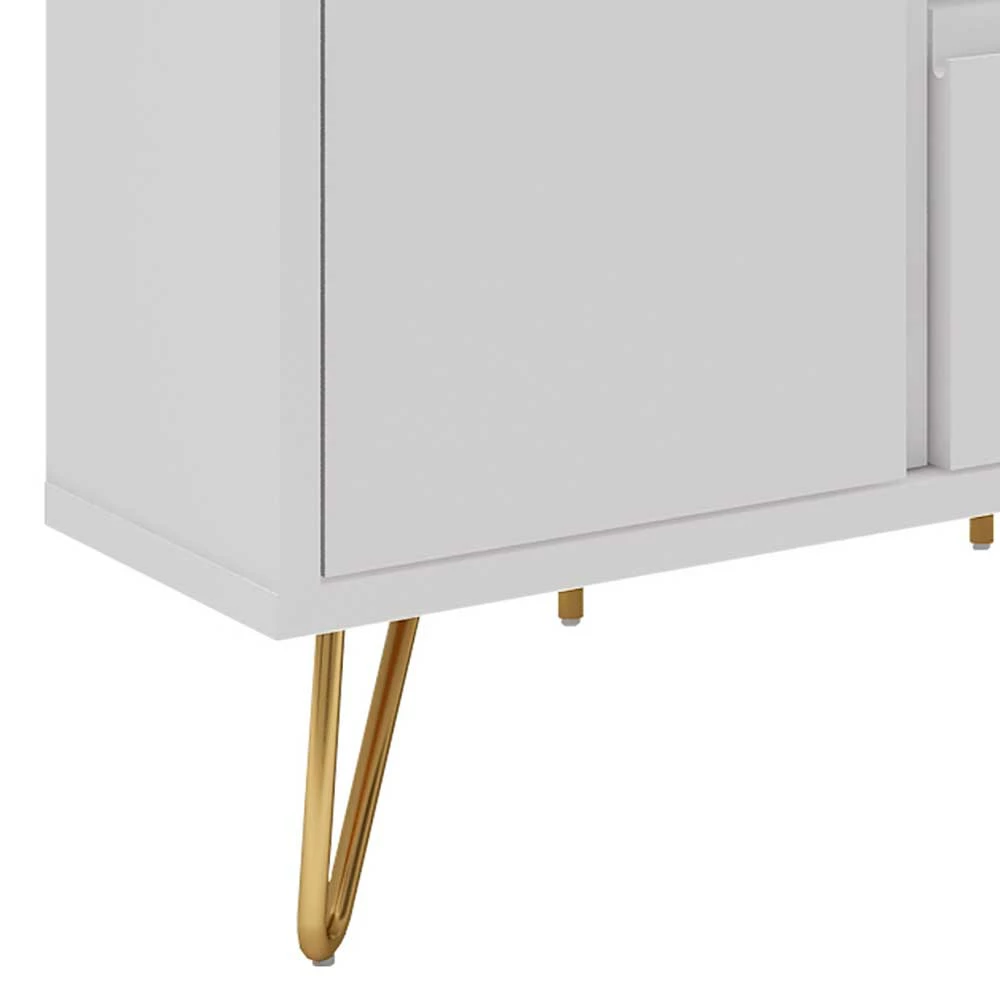 TV-Board Für Die Ecke In Weiß & Gold - Patinca 8 TV-Board Für Die Ecke In Weiß & Gold - Patinca – Bild 6