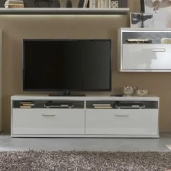 TV Board Tacroma In Hochglanz Weiß -Lana Sales tv board hochglanz weiss schubladen tacroma 02