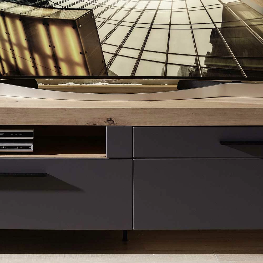 TV Board In Dunkelgrau & Wildeiche - Svanjon 7 TV Board In Dunkelgrau & Wildeiche - Svanjon – Bild 5