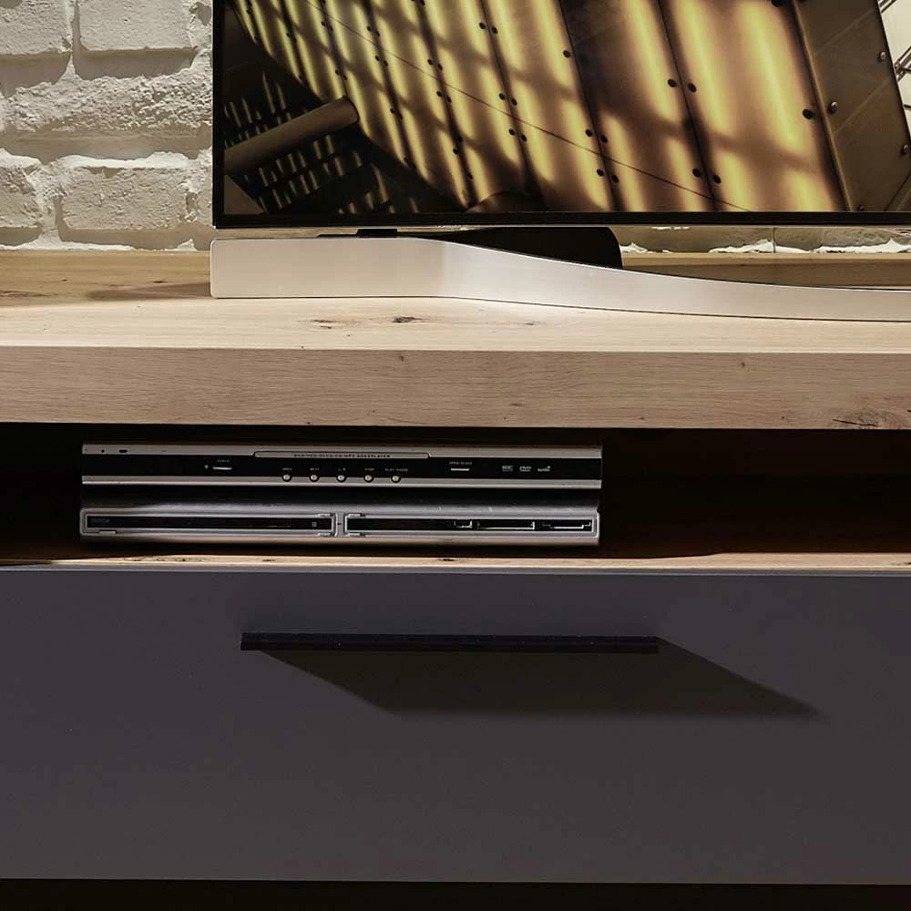 TV Board In Dunkelgrau & Wildeiche - Svanjon 8 TV Board In Dunkelgrau & Wildeiche - Svanjon – Bild 6