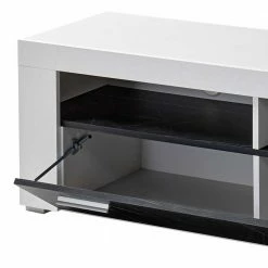 TV Board In Weiß & Anthrazit Stein Optik - Vaffonia -Lana Sales tv board in weiss anthrazit stein optik mit metallgriffen vaffonia 05