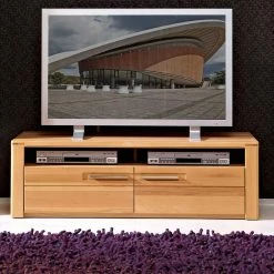 TV Board Jaena Aus Kernbuche Lackiert -Lana Sales tv board kernbuche lackiert 130 cm breit jaena 02