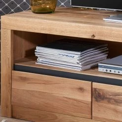 TV Board Mit Drei Schubladen & Fach - Nescavan -Lana Sales tv board mit drei schubladen fach aus wildeiche zerreiche nescavan 03
