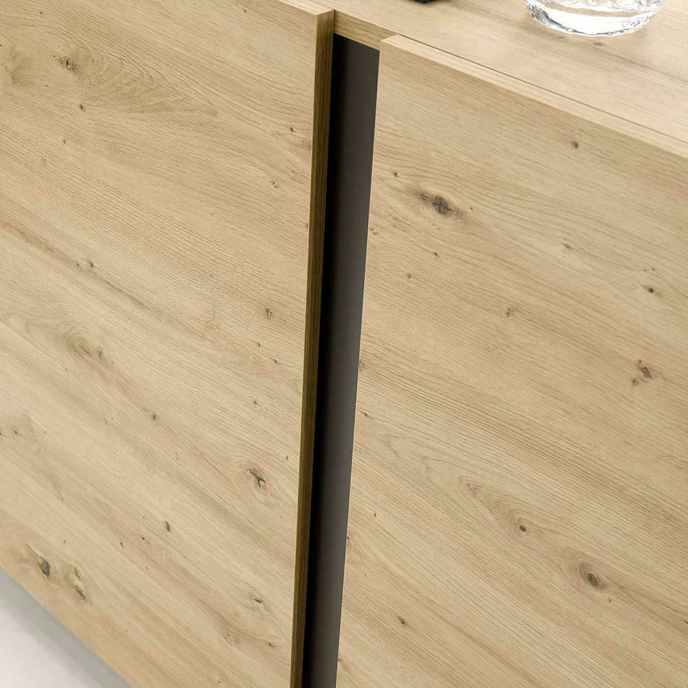 TV Board mit Klappe & Gerätefach - Lairian TV Board Mit Klappe & Gerätefach - Lairian -Lana Sales tv board mit klappe geraetefach in wildeiche dunkelgrau lairian 04