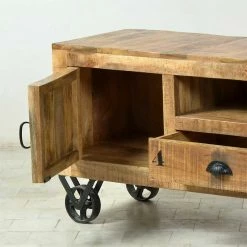 TV Board Indri Auf Rollen 9 TV Board Indri Auf Rollen -Lana Sales tv board rollen loft style indri html 03