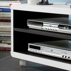 TV-Board Mades In Schwarz-Weiß -Lana Sales tv board schwarz weiss rollen mades 03