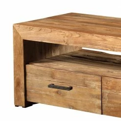 TV Board Monument Aus Teak Massivholz -Lana Sales tv board teak massivholz 240 cm monument 05