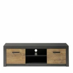 TV Element In Kastanie Holzdekor - Ebrican -Lana Sales tv element in kastanie holzdekor und schwarz 153x49x42 ebrican 02