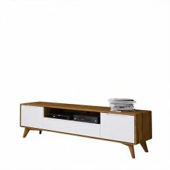 TV Element Lowboard In Weiß & Natur - Diesta