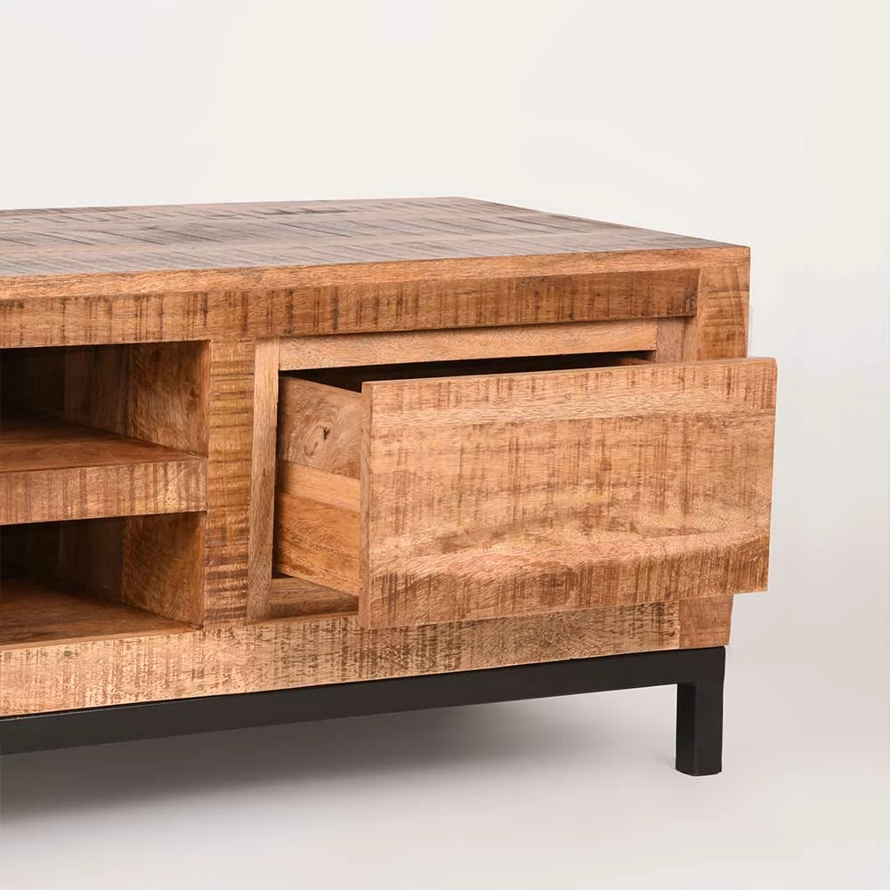 TV Kommode Aus Massivholz Mango Natur - Mustricanu 8 TV Kommode Aus Massivholz Mango Natur - Mustricanu – Bild 6