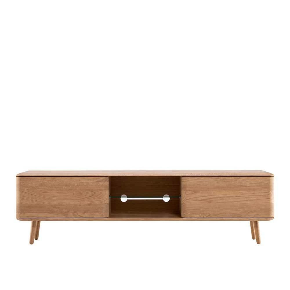 TV Kommode In Eiche Bianco Massiv - Bakaras 4 TV Kommode In Eiche Bianco Massiv - Bakaras – Bild 2