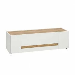 TV Kommode Mit Griffmulden - Nonessia -Lana Sales tv kommode mit griffmulden in weiss wildeiche nachbildung nonessia 02