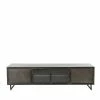 TV Lowboard Aus Metall & Glas - Brayden -Lana Sales tv lowboard aus metall glas im industry und loft stil brayden f