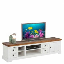 Lana Sales -Lana Sales tv lowboard im landhausstil in weiss walnuss aus kiefer embaly 01