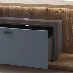 TV Lowboard In Eiche Optik & Grau - Dalavera 13 TV Lowboard In Eiche Optik & Grau - Dalavera -Lana Sales tv lowboard in eiche optik grau mit zwei schubladen faechern dalavera 05