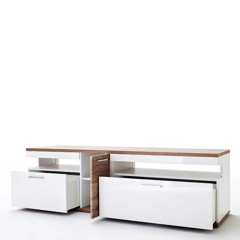 TV Lowboard In Hochglanz Weiß - Icadro 5 TV Lowboard In Hochglanz Weiß - Icadro – Bild 3