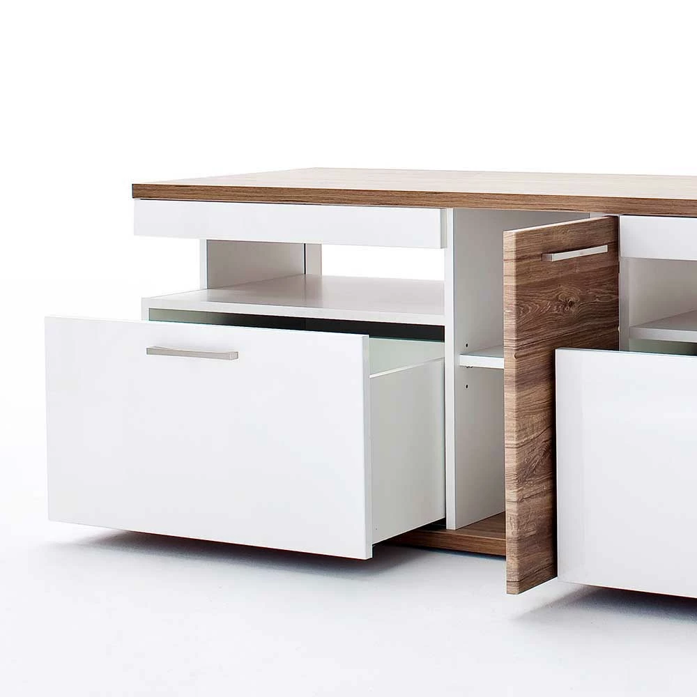 TV Lowboard In Hochglanz Weiß - Icadro 8 TV Lowboard In Hochglanz Weiß - Icadro – Bild 6