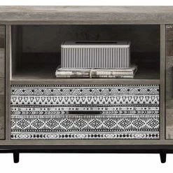 TV Lowboard In Holzoptik Grey Wash - Drondo I 9 TV Lowboard In Holzoptik Grey Wash - Drondo I -Lana Sales tv lowboard in holzoptik grey wash 2 tuerig schublade fach drondo i 03