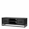TV Lowboard In Schwarz Antik Finish - Esturado 1 TV Lowboard In Schwarz Antik Finish - Esturado -Lana Sales tv lowboard in schwarz antik finish aus mangobaum massivholz metall esturado f