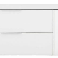 TV Lowboard In Weiß Glas & Eiche Dekor - Ayfuna -Lana Sales tv lowboard in weiss glas eiche dekor 181 cm breit ayfuna 05