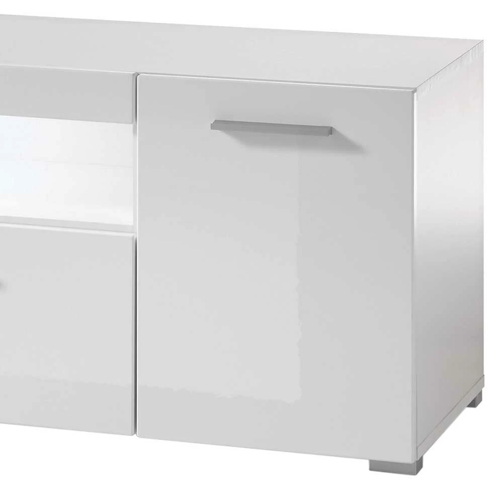 TV Lowboard In Weiß Hochglänzend - Timmona 7 TV Lowboard In Weiß Hochglänzend - Timmona – Bild 5