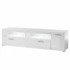 TV Lowboard In Weiß Hochglänzend - Timmona -Lana Sales tv lowboard in weiss hochglaenzend mit klappe tuer 2 faechern timmona f