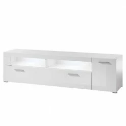 TV Lowboard In Weiß Hochglänzend - Timmona