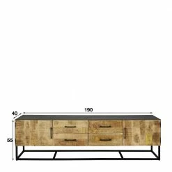 TV Lowboard In White Wash Mangobaum - Jamey 13 TV Lowboard In White Wash Mangobaum - Jamey -Lana Sales tv lowboard in white wash mangobaum und schwarzgrau metall jamey 05