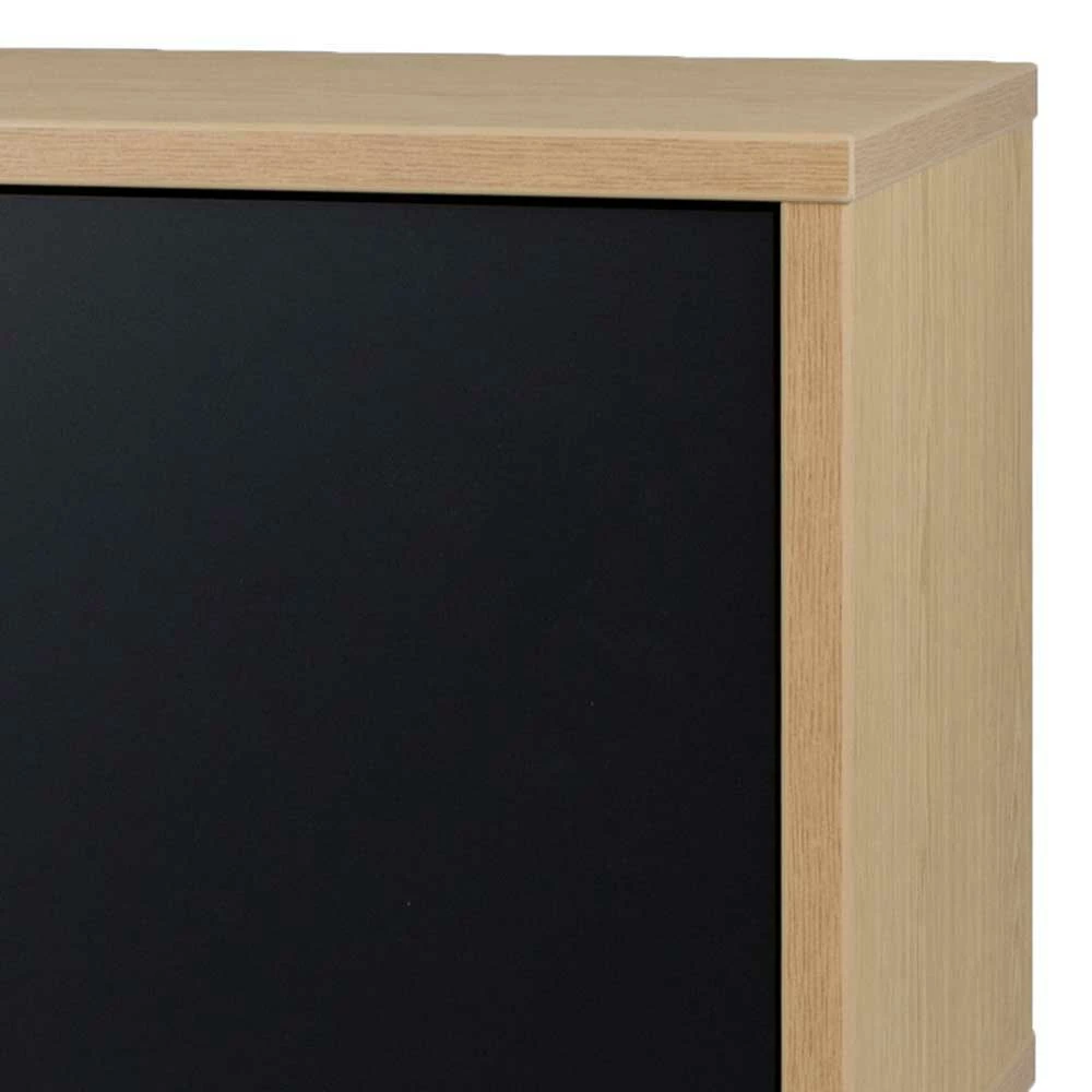 TV Lowboard Mit 2 Offenen Fächern & 2 Türen Chicron In Schwarz 6 TV Lowboard Mit 2 Offenen Fächern & 2 Türen Chicron In Schwarz – Bild 5