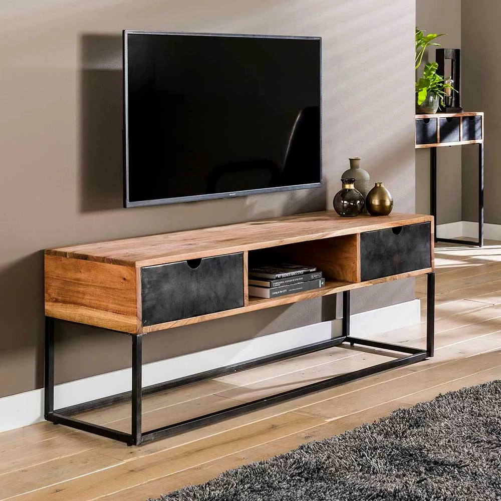 TV Lowboard Mit 2 Schubladen & Fach - Pezzo 4 TV Lowboard Mit 2 Schubladen & Fach - Pezzo – Bild 2