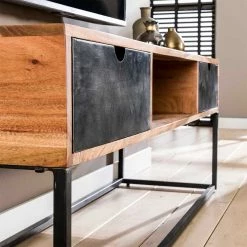 TV Lowboard Mit 2 Schubladen & Fach - Pezzo 10 TV Lowboard Mit 2 Schubladen & Fach - Pezzo -Lana Sales tv lowboard mit 2 schubladen fach im industry und loft stil pezzo 03