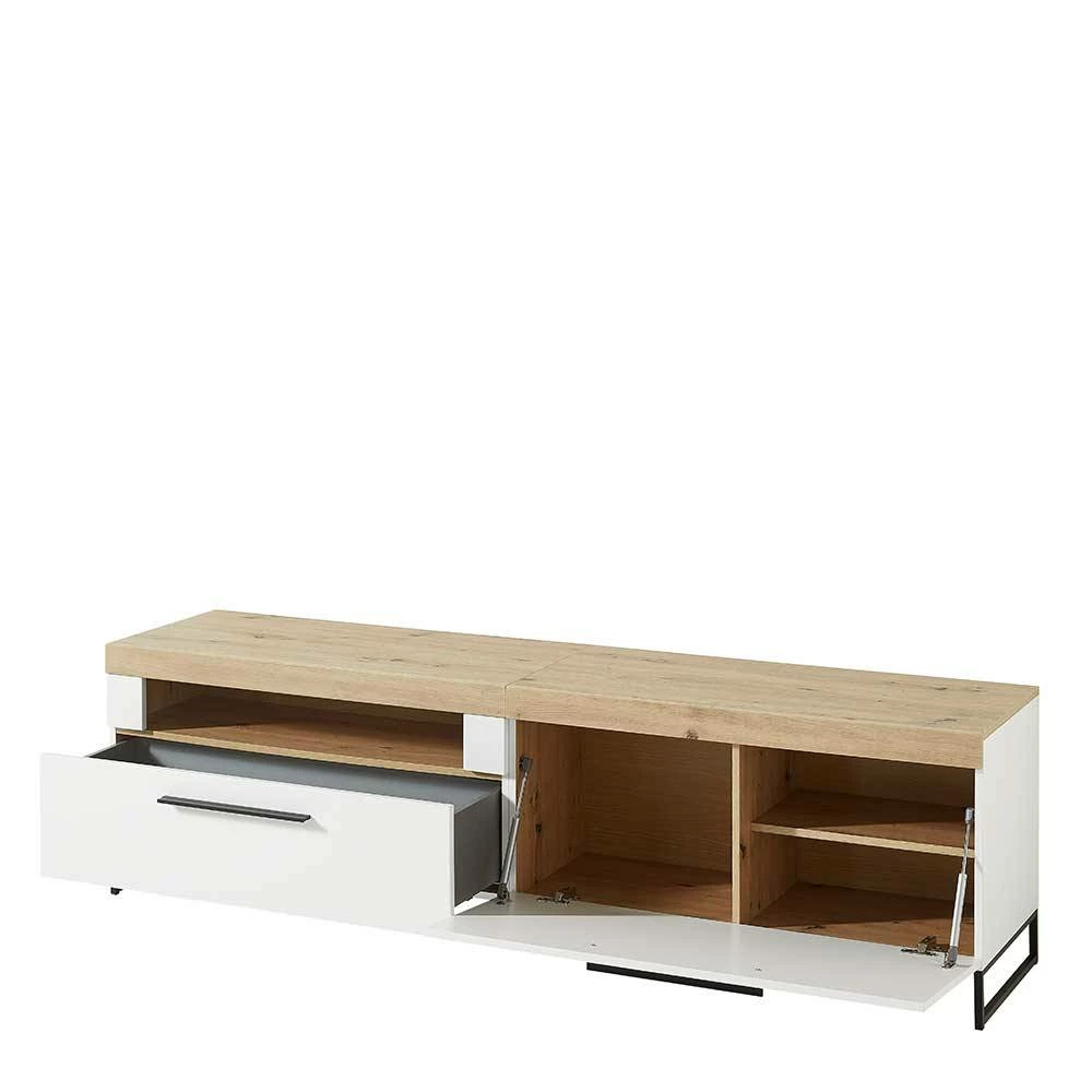 TV Lowboard Mit Klappe & Fach & Schublade - Cicek 5 TV Lowboard Mit Klappe & Fach & Schublade - Cicek – Bild 3