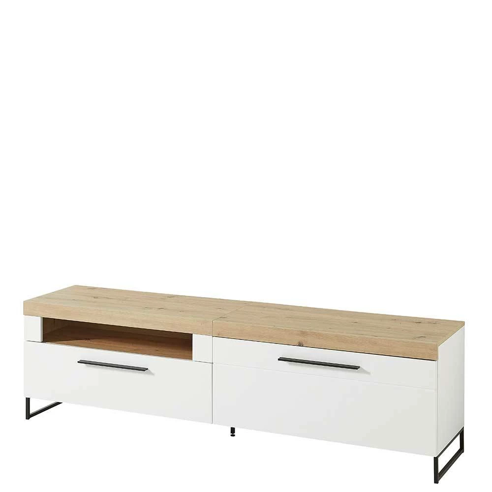 TV Lowboard Mit Klappe & Fach & Schublade - Cicek 3 TV Lowboard Mit Klappe & Fach & Schublade - Cicek