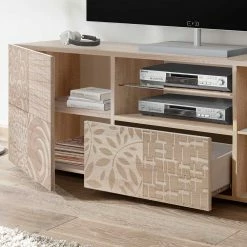 TV Lowboard Mit Muster Print - Bielvas 5 TV Lowboard Mit Muster Print - Bielvas -Lana Sales tv lowboard mit muster print auf holzdekor eiche sonoma bielvas 03