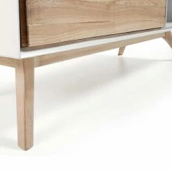 TV Lowboard Ivorino Mit Stauraum Klappe -Lana Sales tv lowboard stauraum klappe weiss und esche teilmassiv 134x56cm ivorino 03