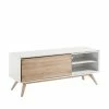 TV Lowboard Ivorino Mit Stauraum Klappe -Lana Sales tv lowboard stauraum klappe weiss und esche teilmassiv 134x56cm ivorino f