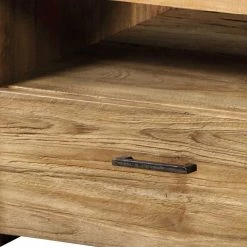 TV Lowboard Monument Aus Teak Massiv -Lana Sales tv lowboard teak massiv unbehandelt monument 04