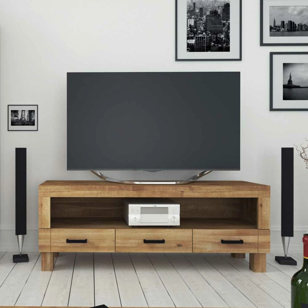 TV Lowboard Layulino Aus Wildeiche Massivholz 4 TV Lowboard Layulino Aus Wildeiche Massivholz – Bild 2