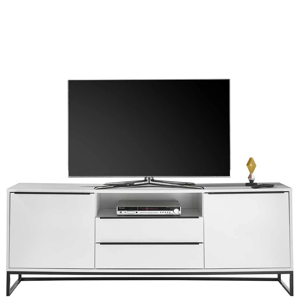 TV Phonoschrank in Weiß & Schwarz - Enkraja TV Phonoschrank In Weiß & Schwarz - Enkraja -Lana Sales tv phonoschrank in weiss schwarz 184x69x40 cm enkraja 01