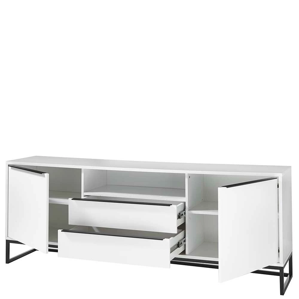 TV Phonoschrank in Weiß & Schwarz - Enkraja TV Phonoschrank In Weiß & Schwarz - Enkraja -Lana Sales tv phonoschrank in weiss schwarz 184x69x40 cm enkraja 03