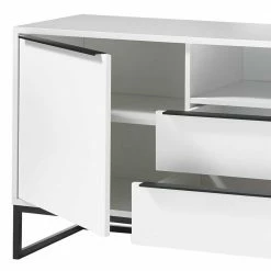 TV Phonoschrank In Weiß & Schwarz - Enkraja 6 TV Phonoschrank In Weiß & Schwarz - Enkraja -Lana Sales tv phonoschrank in weiss schwarz 184x69x40 cm enkraja 04