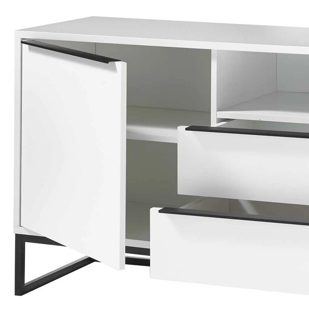 TV Phonoschrank in Weiß & Schwarz - Enkraja TV Phonoschrank In Weiß & Schwarz - Enkraja -Lana Sales tv phonoschrank in weiss schwarz 184x69x40 cm enkraja 04