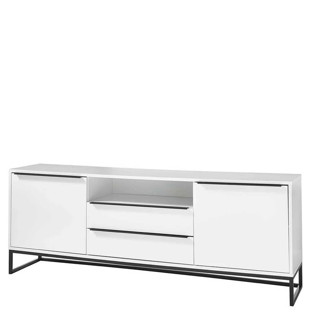 TV Phonoschrank in Weiß & Schwarz - Enkraja TV Phonoschrank In Weiß & Schwarz - Enkraja -Lana Sales tv phonoschrank in weiss schwarz 184x69x40 cm enkraja f