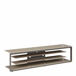 TV Rack Aus Glas & Stahl - Bessas -Lana Sales tv rack aus glas stahl in beige anthrazit 170x42x40 bessas 01